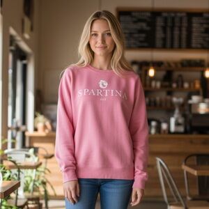 Spartina 449 Pink Crew Neck Sweater